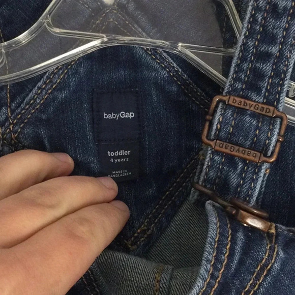 4T Baby Gap Straight Leg Denim Overalls - Picture 9 of 9